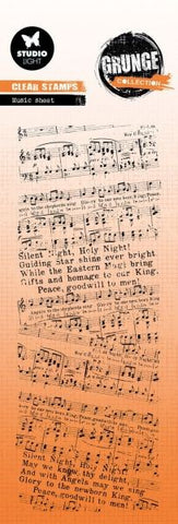 Grunge Collection - Clear Stamps - Music Sheet