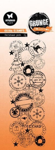 Grunge Collection - Clear Stamps - Christmas Post