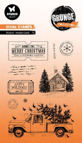 Grunge Collection - Clear Stamps - Winter Wonderland