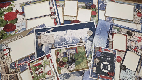 Summer Porch - August Inspiration Kit - features 6 layouts and 3 cards