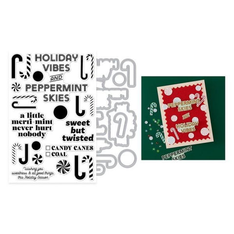 Candy Cane Season - A Little Merri-Mint Stamp & Die Set