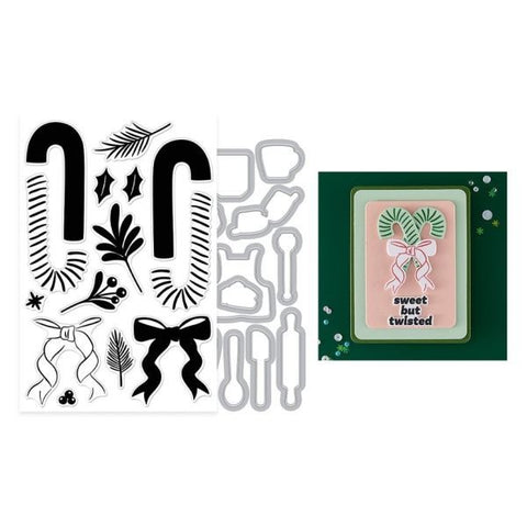 Candy Cane Season - Candy Cane Swag Stamp & Die Set