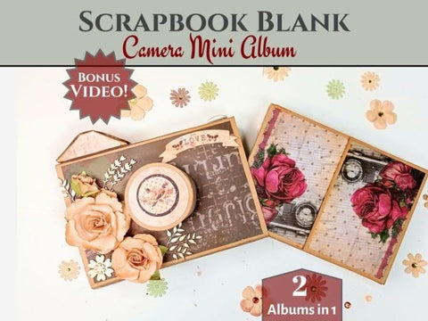 Matchbox Camera - Scrapbook Blanks - Black & Kraft