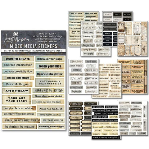 Mixed Media Stickers - Little Words