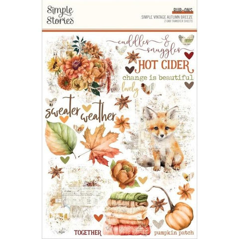 Simple Vintage Autumn Breeze - Rub Ons
