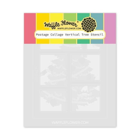 Postage Collage Vertical Tree Stencils