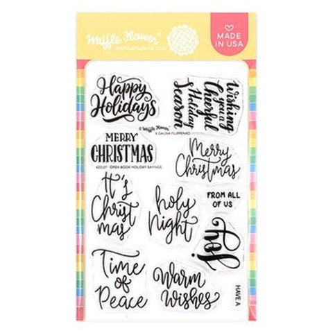 Open Book - Holiday Sayings - Clear Stamps