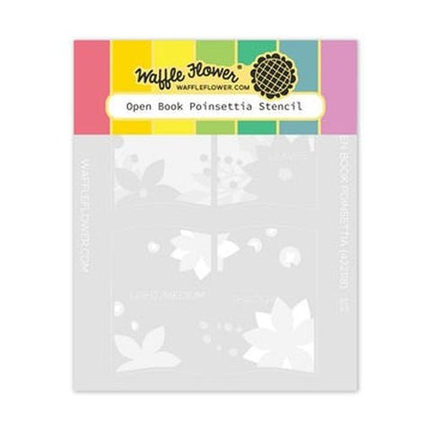Open Book Poinsettia Stencils