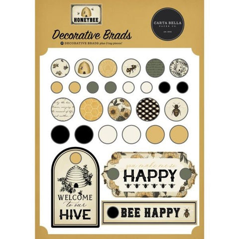 Honey Bee - Adhesive Brads