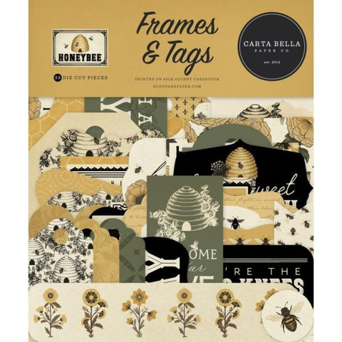 Honey Bee - Ephemera Frames & Tags
