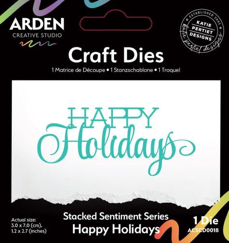 Sentiment Series - Stacked Happy Holidays Dies