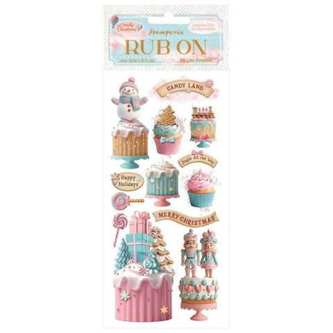 Candy Christmas - Rub Ons - Cake