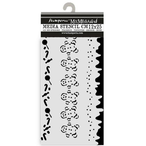Candy Christmas - Stencil - Stripes