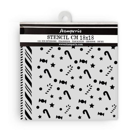 Candy Christmas - Stencil - Candy Cane