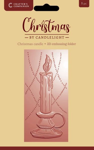 Christmas by Candlelight - 3D Embossing Folder - Christmas Candle