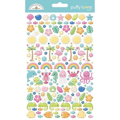 Summer Fun - Puffy Stickers - Icons