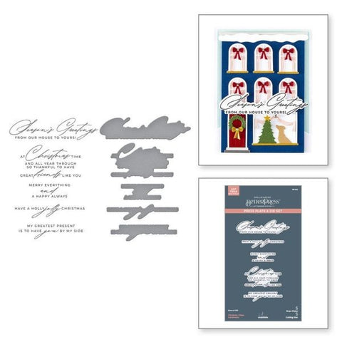 City Holiday Collection - Christmas Cheer Sentiments BetterPress Plate & Die Set