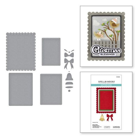 All About Christmas Collection - Bow & Bell Scallop Frame Dies