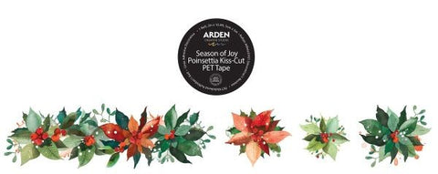 Season of Joy - Poinsettia Kiss - Cut PET Tape
