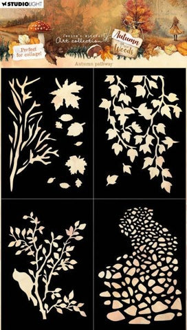 Autumn in the Woods - Autumn Pathway - Stencil