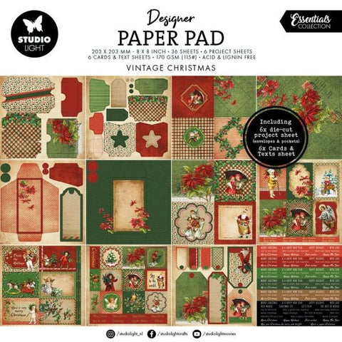 Vintage Christmas Essentials - Mixed Paper Pad