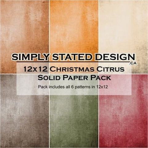 Christmas Citrus - 12x12 Collection Pack - Solids