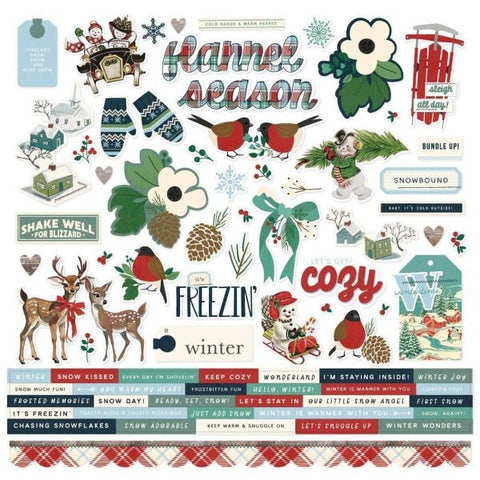 Simple Vintage Flannel Season - Stickers