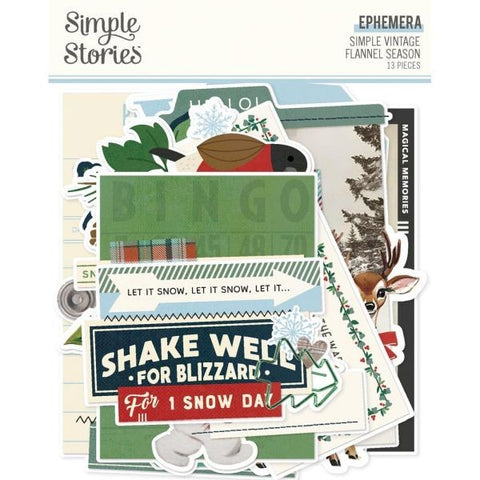 Simple Vintage Flannel Season - Ephemera Bits & Pieces