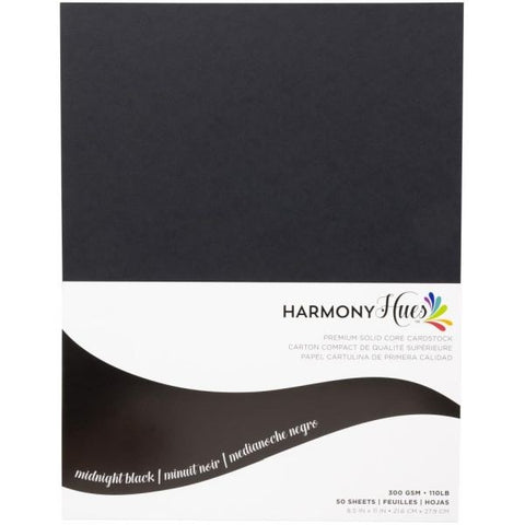 Midnight Black Cardstock - 8.5x11