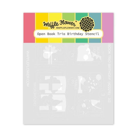 Open Book Trio - Stencil - Birthday