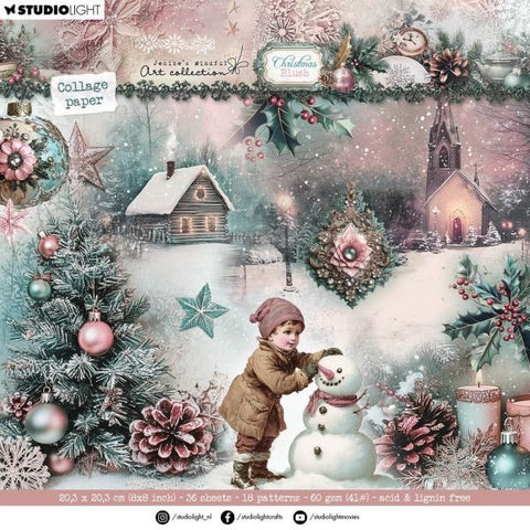Christmas Blush - Paper Pad - Backgrounds & Elements