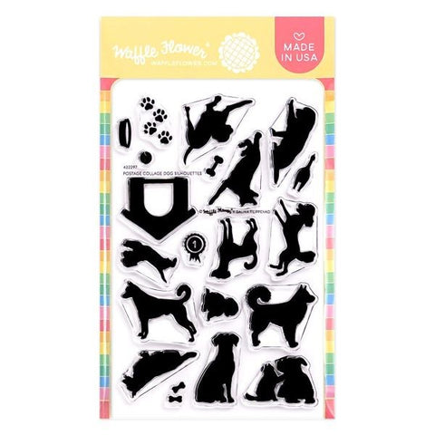Postage Collage - Dog Silhouttes - Clear Stamps