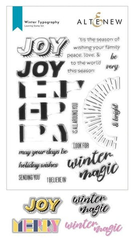 Winter Tyopography - Stamp & Die Bundle