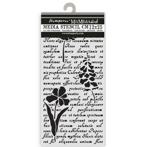 Herbarium Silvae - Stencil - Letter with Flowers