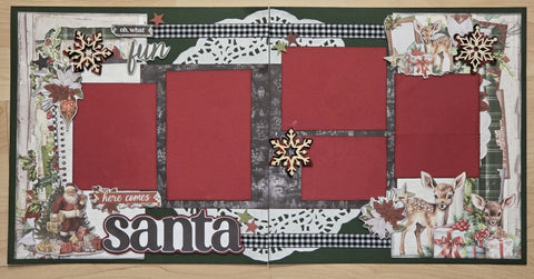 Here Comes Santa!!  12 x 12 Layout Kit