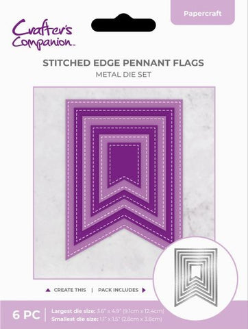 Stitched Edge Pennant Flags Dies