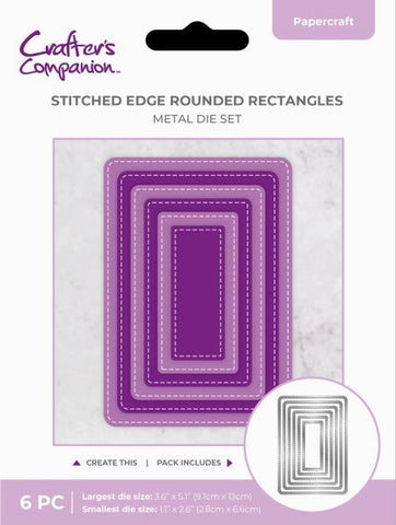 Stitched Edge Rounded Rectangle Dies