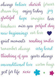 A to Z Sentiments - Clear Stamps