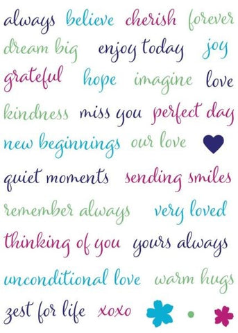 A to Z Sentiments - Clear Stamps