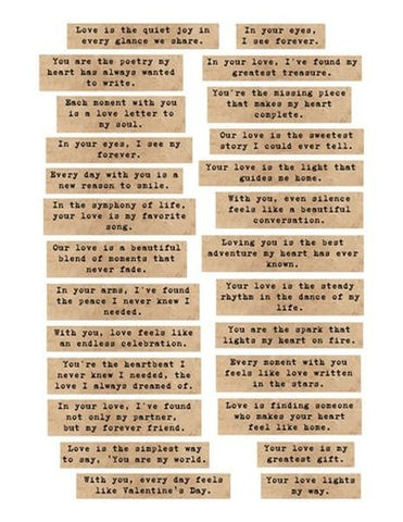 Valentine Phrases - Ephemera