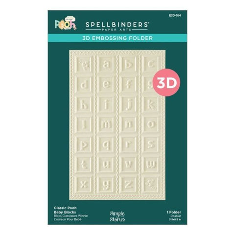 Say Cheese Classic Pooh - Baby Blocks 3D Embossing Folder