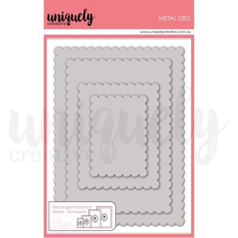 Rectangle Photo Mat Border Dies - Scalloped