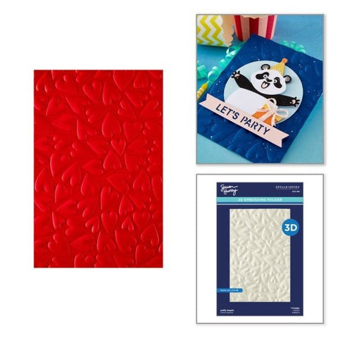 Sending Hugs - Puffy Hearts 3D Embossing Folder
