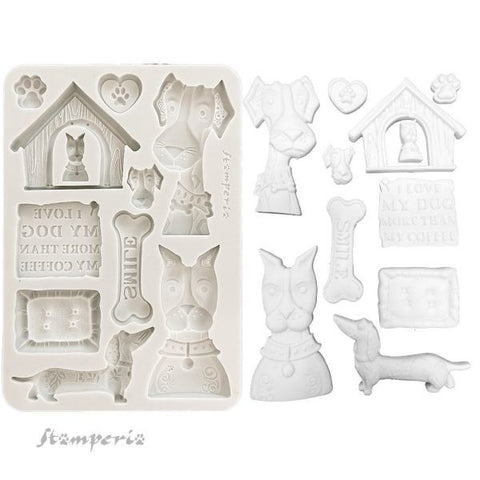 Furry Friends - A5 Silicone Mould - I Love My Dog