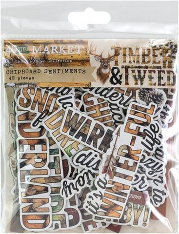 Timber & Tweed - Chipboard Sentiments