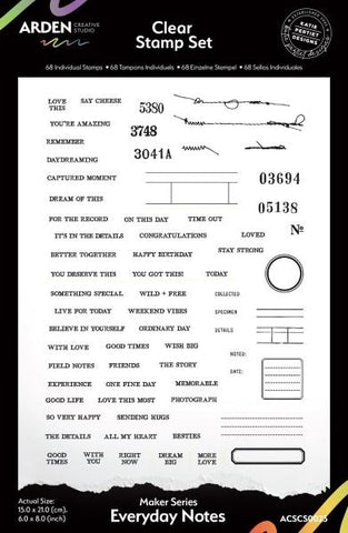 Maker Series - Everyday Notes - Clear Stamps