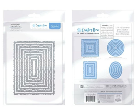 Stitched Deckle Edge Rectangles - Crafters Home Exclusive Dies