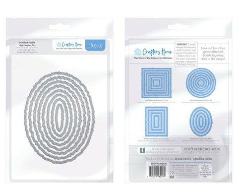 Stitched Deckle Edge Ovals - Crafters Home Exclusive Dies