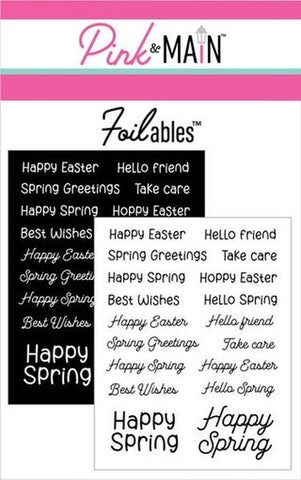 Happy Easter Sentiments Foilables Panels