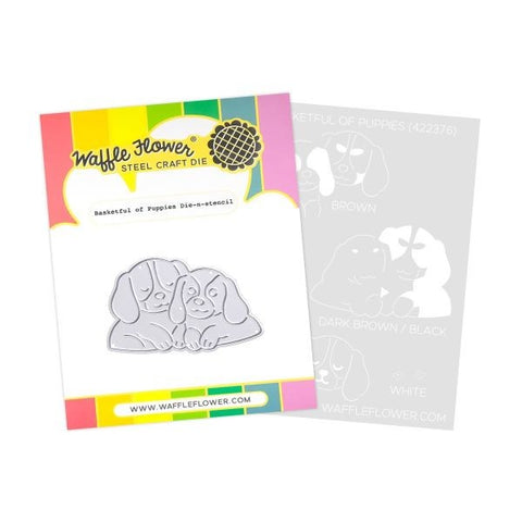 Basketful of Pupplies - Die-n-Stencil